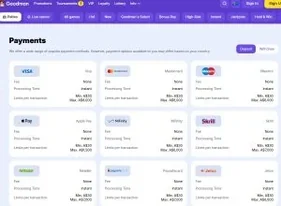 Goodman casino deposit methods